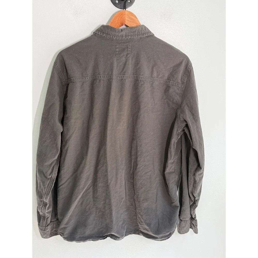 Levis Mens XL Gray Long Sleeve Button Down Cotton Work Shirt 3LDLW124